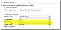 Login Page Setting